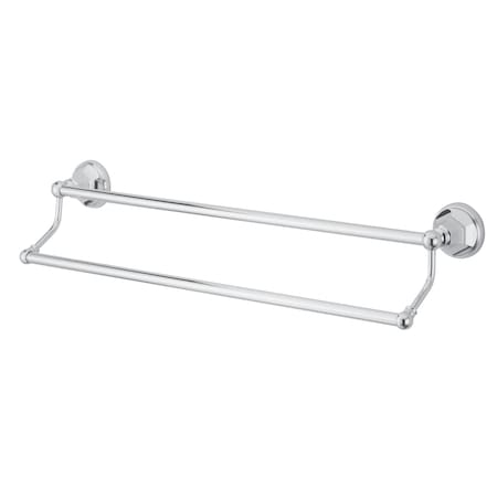 Kingston Brass Metropolitan 24" Dual Towel Bar, Chrome BA4813C
